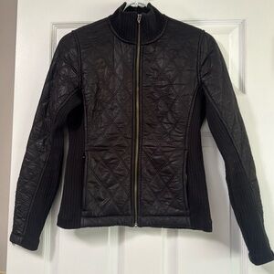 Prana Diva Quilted‎ Jacket Black Bomber warm stylish